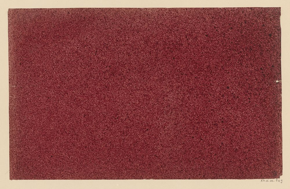 Rood gevlekt papier (1750 - 1900) by anonymous