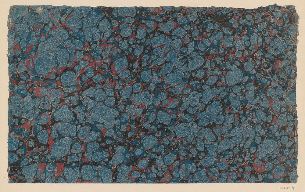 Graniet-kiezelmarmer in blauw, rood en zwart (1700 - 1850) by anonymous