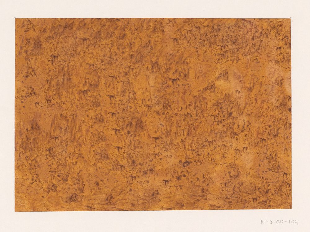 Geaderd stijfselverfpapier in bruin (1900 - 1993) by P Schokker
