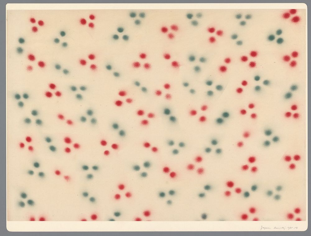 Patroon van rode en groene stippen (1900 - 1985) by anonymous