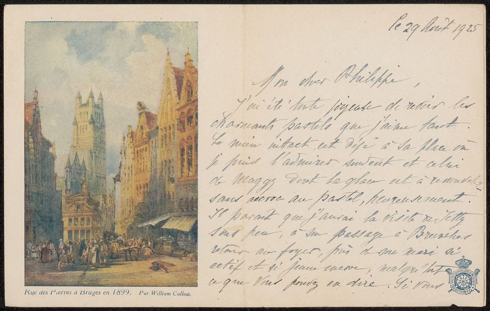 Brief aan Philip Zilcken (1925) by Jeanne Boels de Buck and anonymous