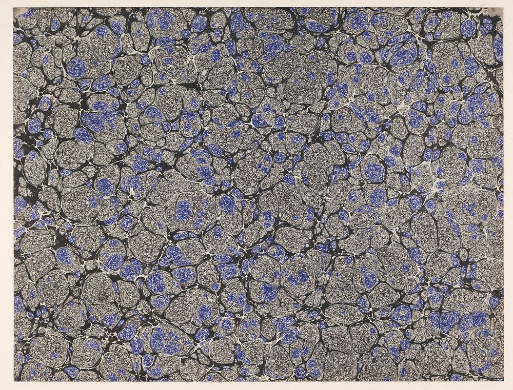 Granietmarmer in blauw en zwart (1900 - 2000) by anonymous