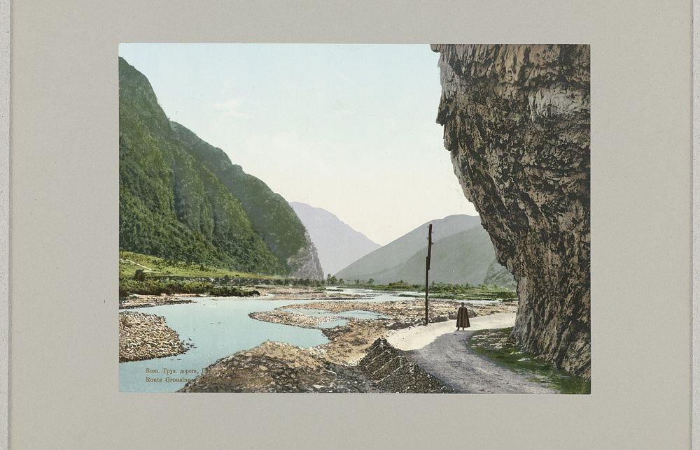 Weg in kloof nabij Balta (c. 1895 - c. 1915) by anonymous