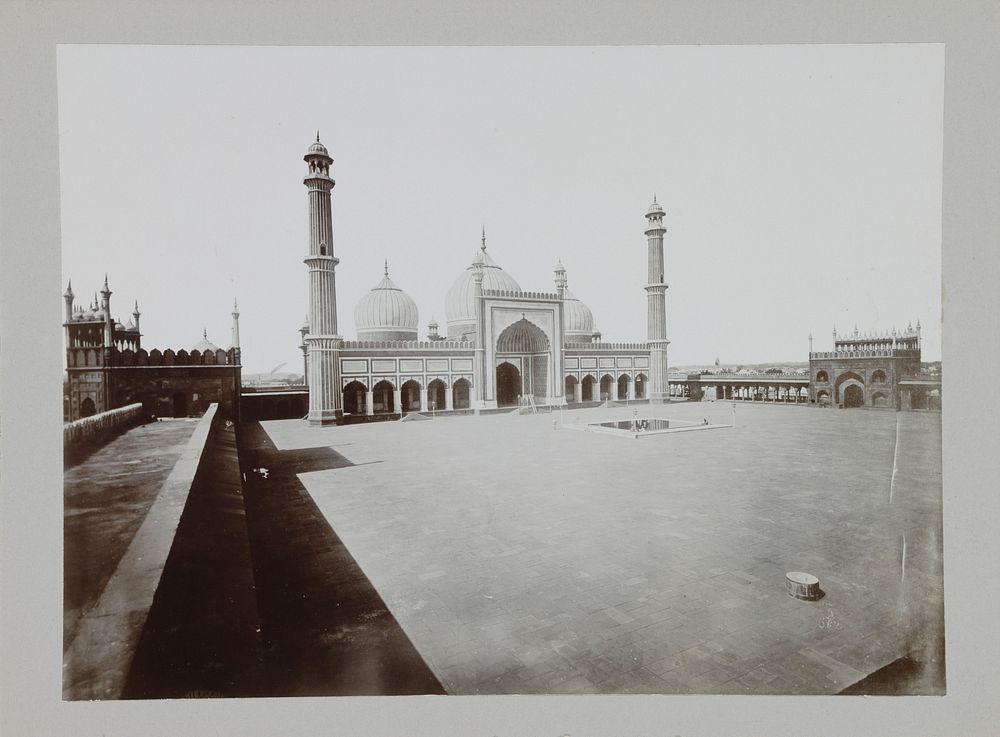 Moskee te Delhi (c. 1895 - c. 1915) by anonymous