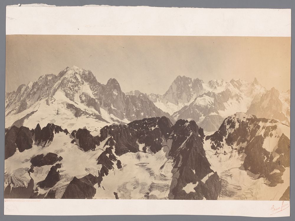Berggezicht/Mont Blanc/Alpen [?] (c. 1860 - c. 1880) by Bisson Frères and T H Cladwell
