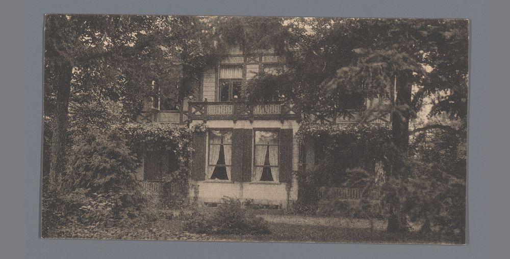 Gezicht op een landhuis (1880 - 1930) by anonymous