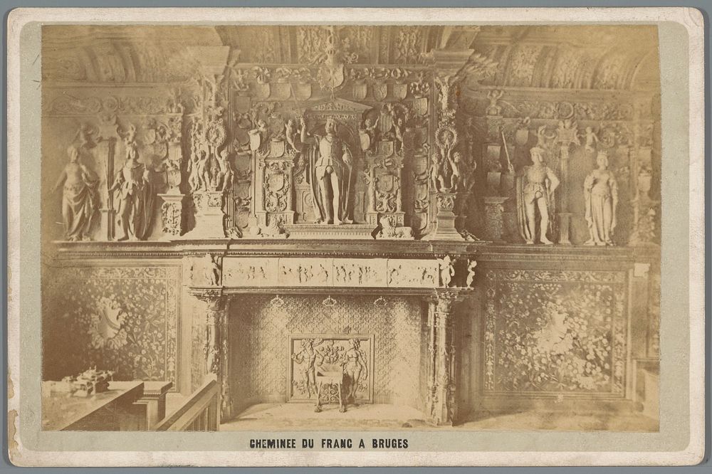 Gedecoreerde schoorsteenmantel in het Brugse Vrije, Brugge (1870 - 1890) by anonymous and Lancelot Blondeel