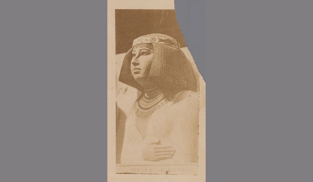 Detail van een Egyptische sculptuur (c. 1870 - c. 1890) by anonymous and anonymous