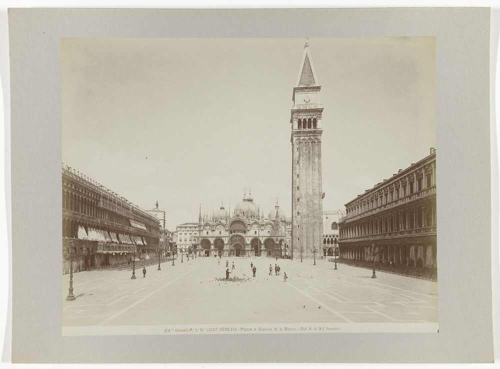San Marco en Piazza San Marco, Venetië (c. 1880 - c. 1895) by Fratelli Alinari and Fratelli Alinari
