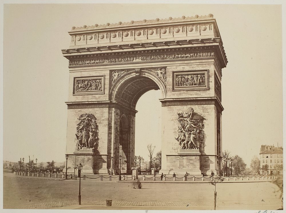 Arc de Triomphe te Parijs (c. 1855 - c. 1858) by Édouard Denis Baldus