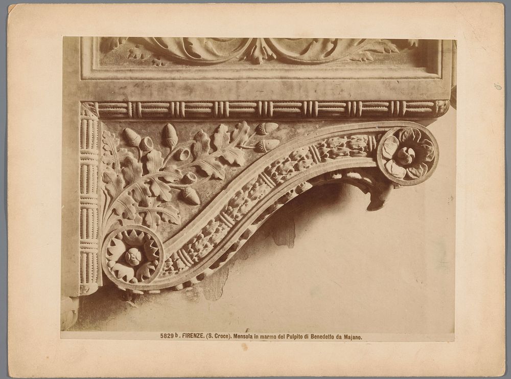 Console van de preekstoel in de Santa Croce te Florence (c. 1875 - c. 1900) by anonymous