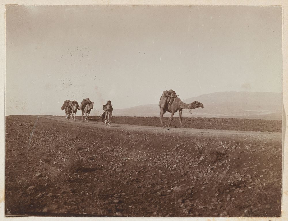 Karavanen in de Bekavallei onderweg naar Baalbek, Libanon en Palmyra, Syrië (1898) by Johannes Lodewijk Heldring
