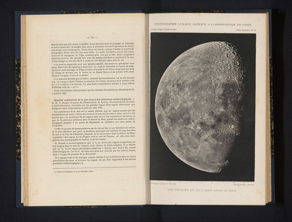 Gezicht op de maan (1896 - in or before 1898) by Loewy et Puiseux, Maurice Loewy, Pierre Henri Puiseux and J Heuse