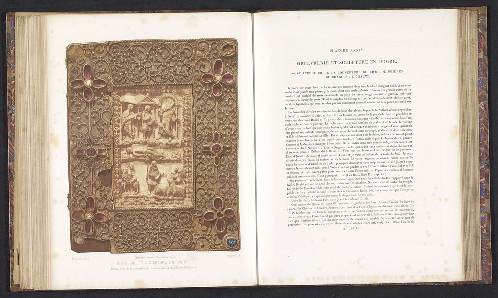Achterplat van het gebedenboek van koning Karel de Kale (c. 1859 - in or before 1864) by Régamey, A Noel and Joseph Rose…