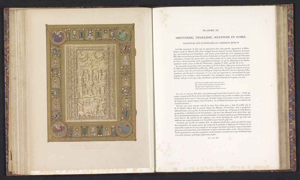 Kaft van een evangeliarium van koning Hendrik II van Frankrijk (c. 1859 - in or before 1864) by Franz Kellerhoven, Koch and…
