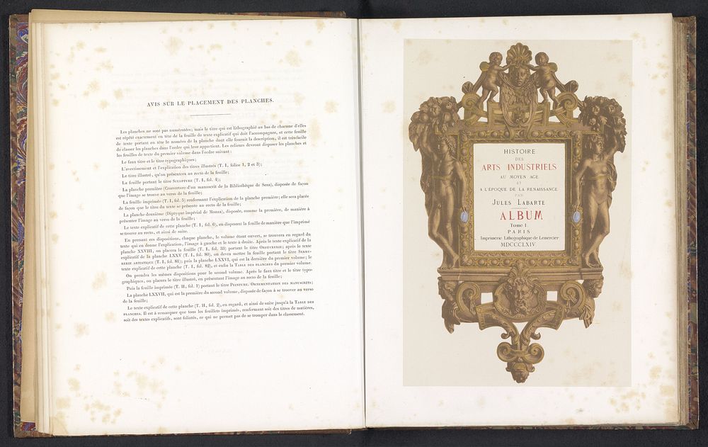 Titelpagina met omlijsting (c. 1859 - in or before 1864) by Berthier and Joseph Rose Lemercier