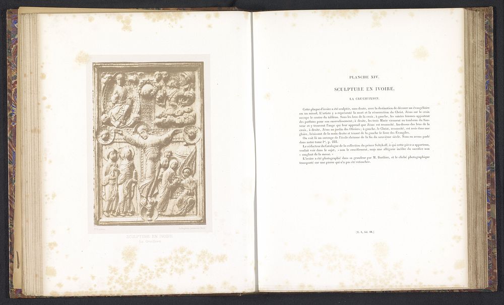 Reliëf op ivoor, voorstellende de Kruisiging van Christus (c. 1859 - in or before 1864) by Berthier and Joseph Rose Lemercier