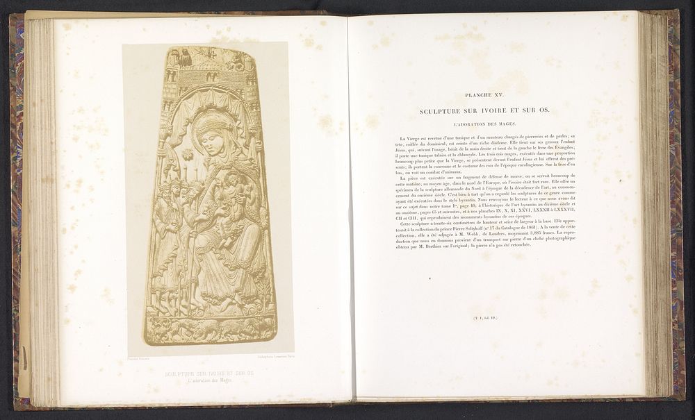 Reliëf op ivoor, voorstellende de aanbidding der koningen (c. 1859 - in or before 1864) by Berthier and Joseph Rose Lemercier