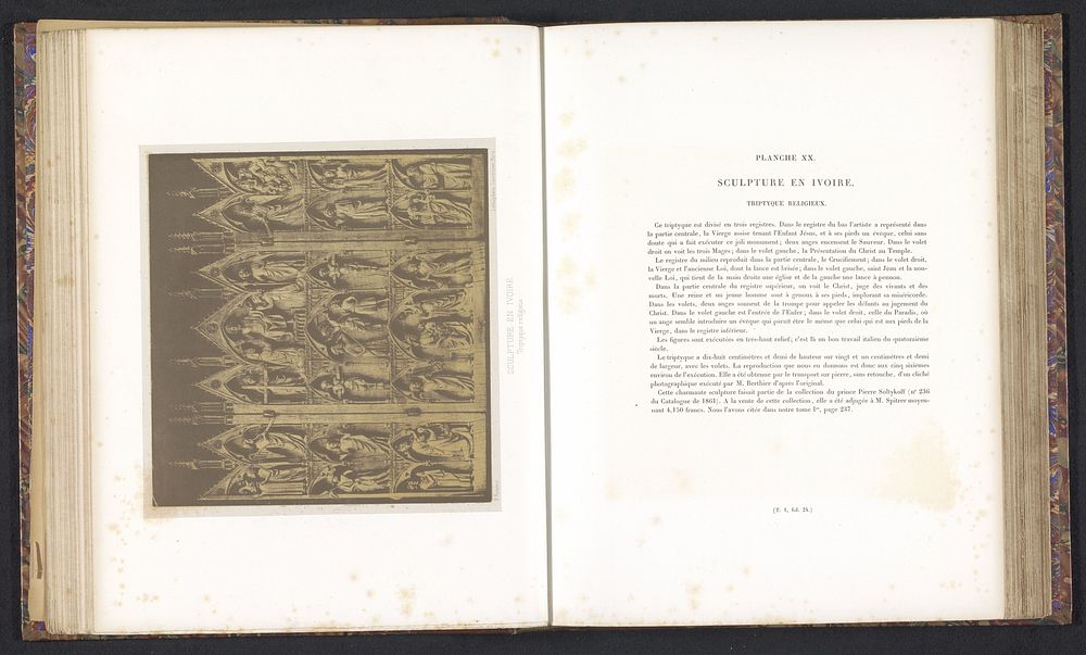 Ivoren triptiek met reliëfs, voorstellende scènes uit het Nieuwe Testament (c. 1859 - in or before 1864) by Berthier and…