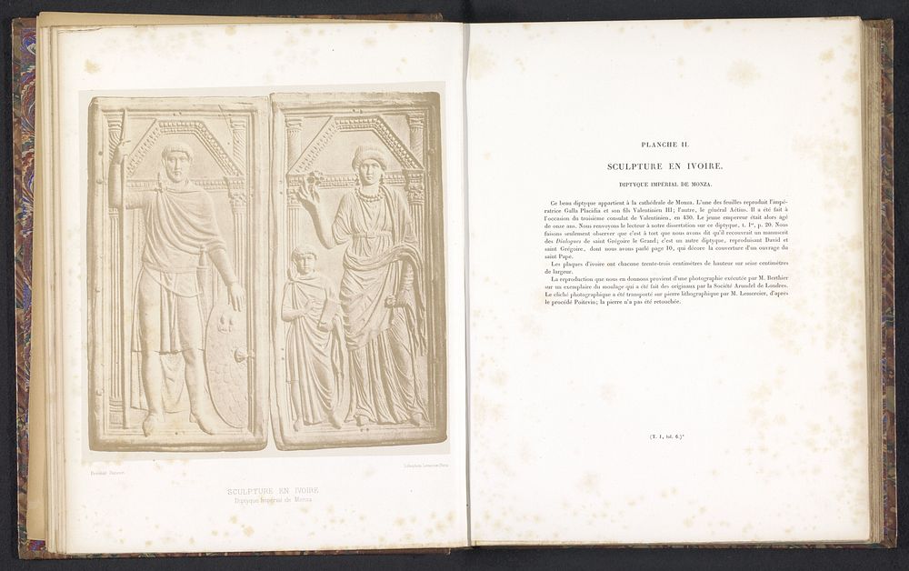 Ivoren diptiek van Flavius Stilicho met zijn vrouw en zoon (c. 1859 - in or before 1864) by Berthier and Joseph Rose…