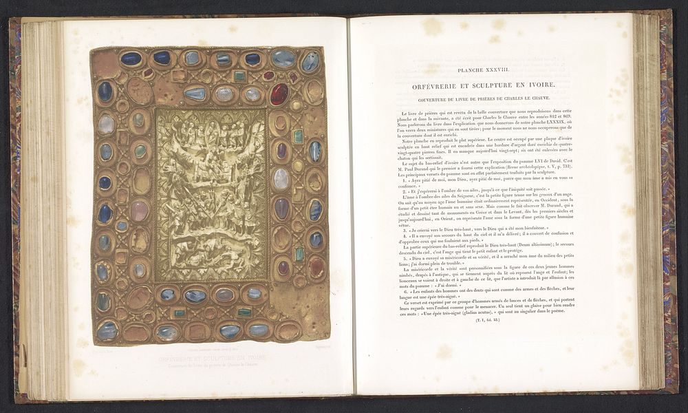 Voorplat van het gebedenboek van koning Karel de Kale (c. 1859 - in or before 1864) by Régamey, A Noel and Joseph Rose…