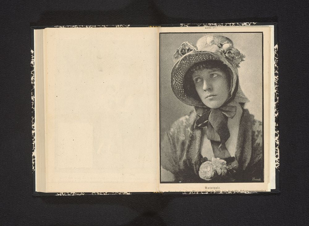 Portret van een onbekende vrouw met een hoed (c. 1875 - in or before 1885) by Jakub Husnik