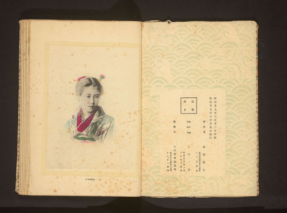 A damsel (c. 1886 - in or before 1896) by anonymous and Kazumasa Ogawa