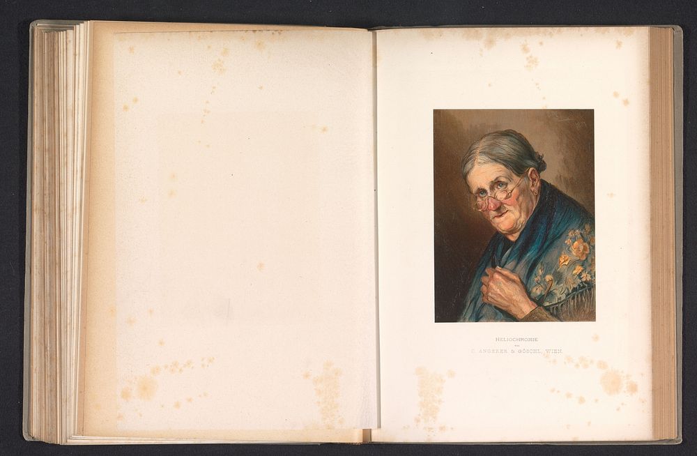 Fotoreproductie van een schilderij, voorstellende een portret van een oude vrouw (in or after 1881 - in or before 1883) by…