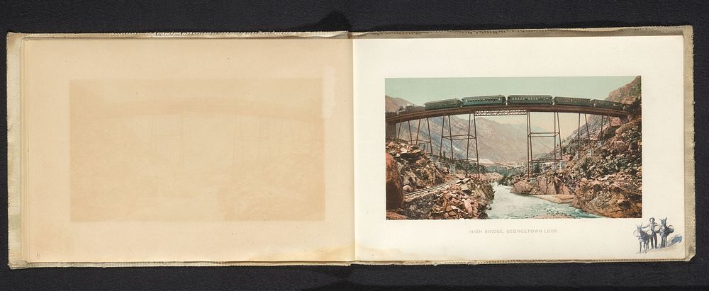 Gezicht op High Bridge met een trein (c. 1894 - in or before 1899) by anonymous