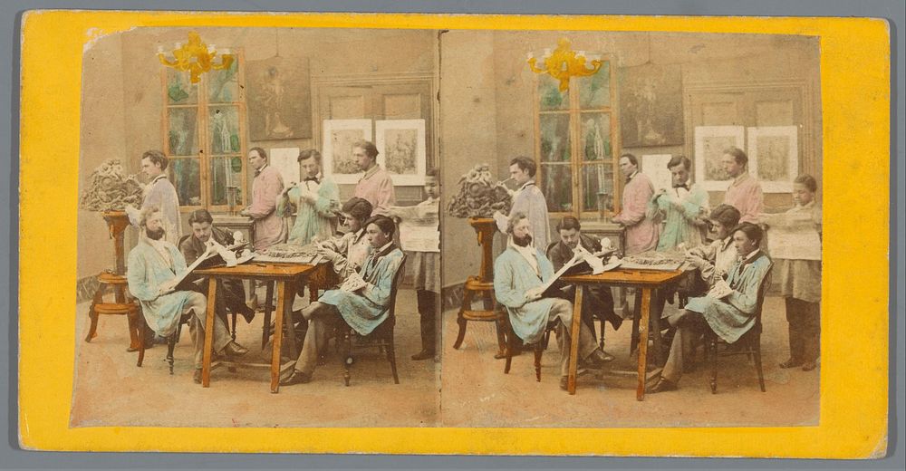 Scène in een atelier (c. 1855 - c. 1865) by anonymous