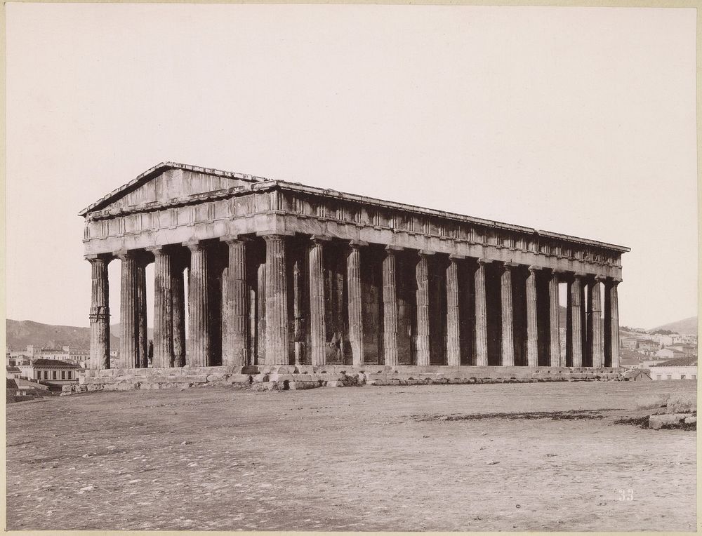 Tempel van Hephaistos in Athene (c. 1880 - c. 1890) by Rhomaides Frères