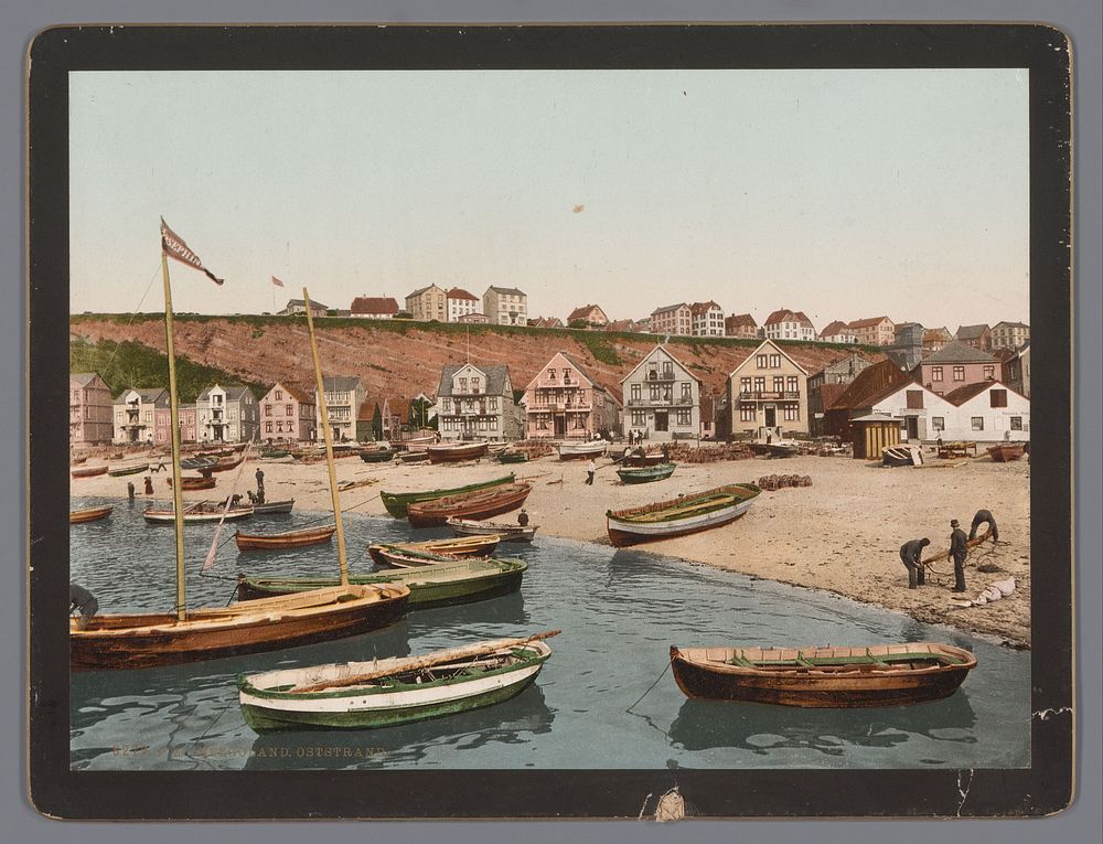 Gezicht op de oostkust van Helgoland (1889 - c. 1920) by anonymous, Photochrom Zürich and Photochrom Zürich