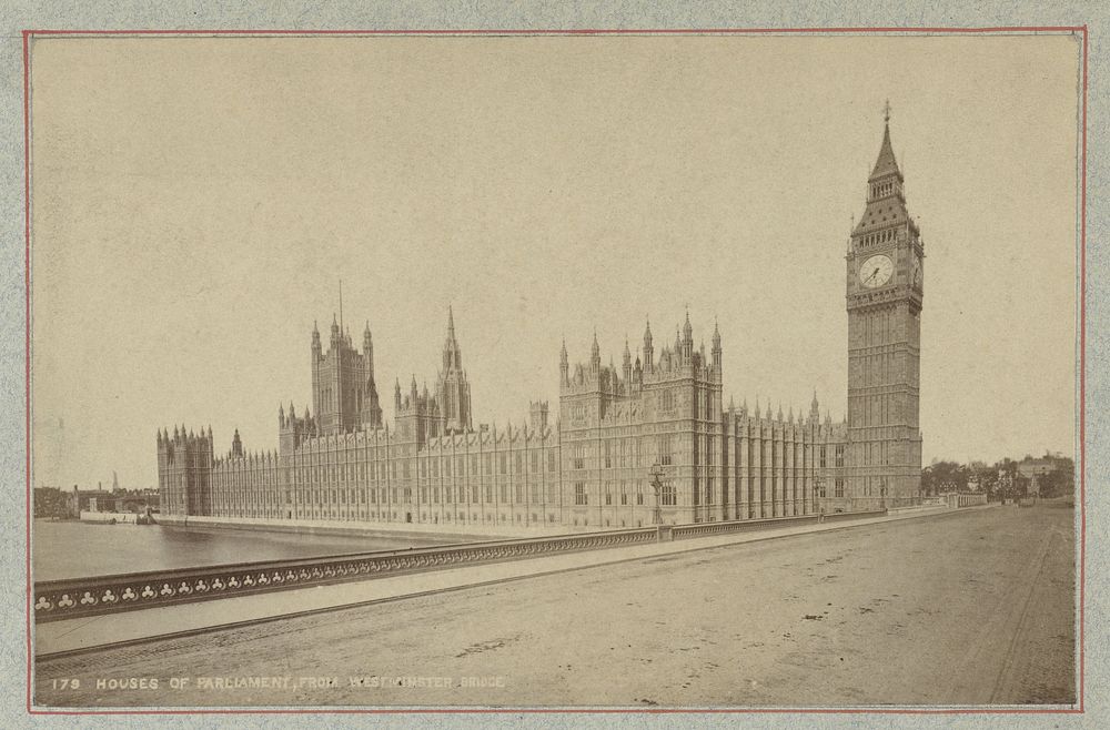 Palace of Westminster in Londen (1870 - 1881) by Francis Godolphin Osbourne Stuart