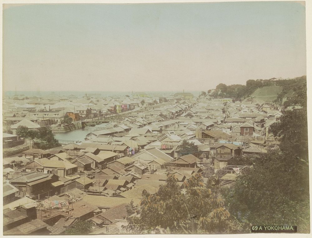 Gezicht op Yokohama (c. 1870 - c. 1900) by anonymous