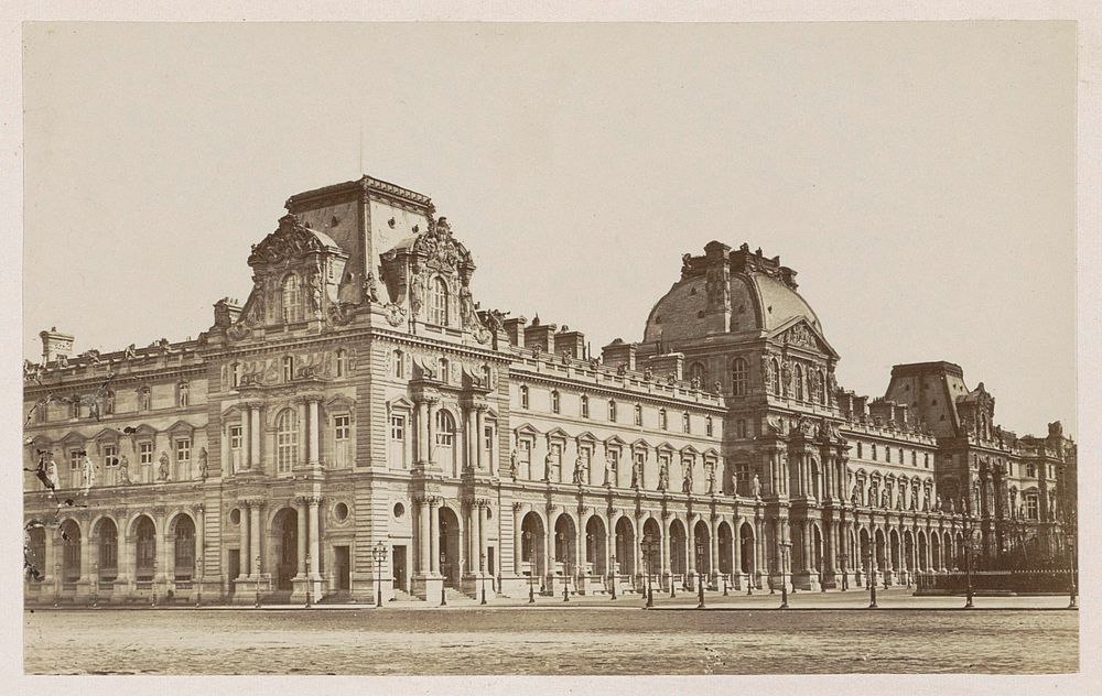 Rechtervleugel van het Louvre in Parijs (1878 - 1890) by anonymous