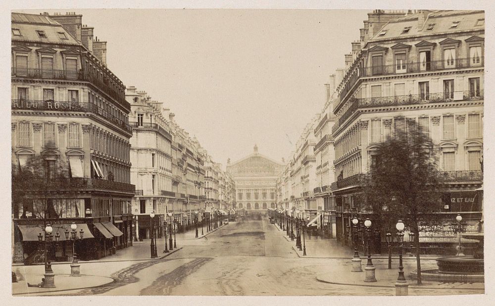 Avenue de l'Opéra, gezien in de richting van het operagebouw (1878 - 1890) by anonymous