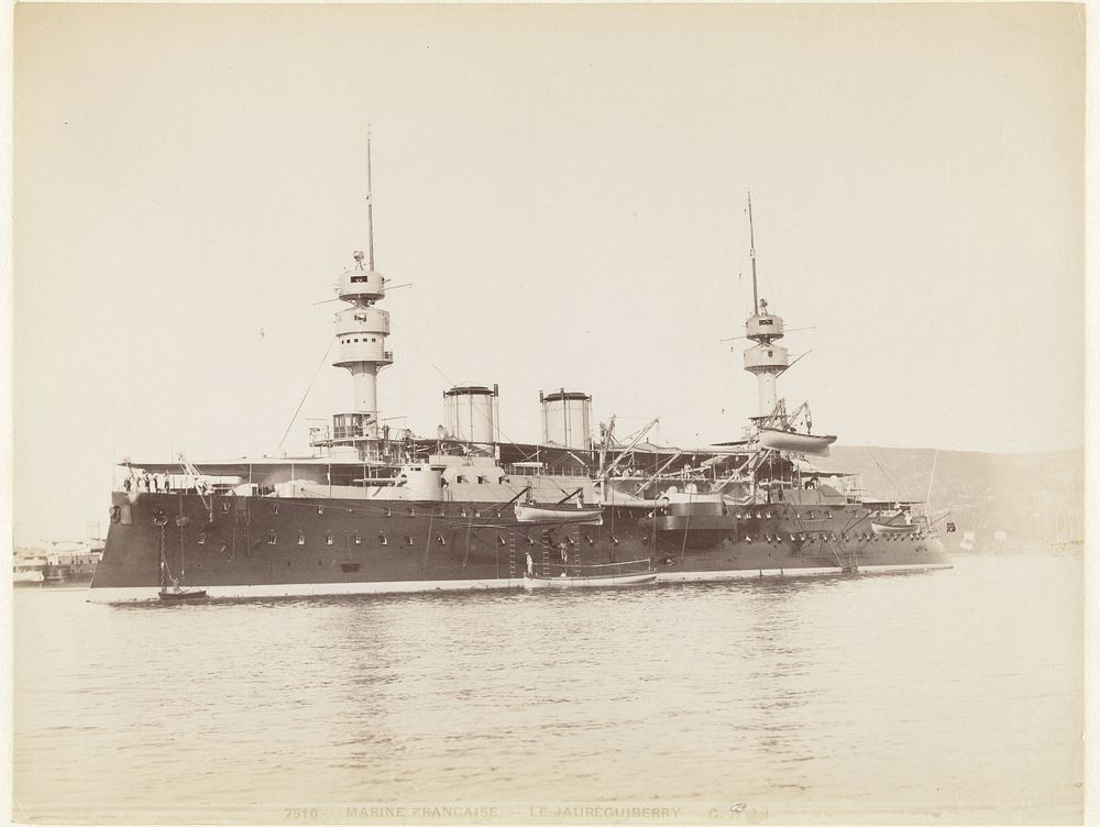 Oorlogsschip Jauréguiberry van de Franse marine (1893 - 1910) by Gustave Hermans