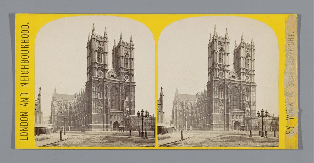 Gezicht op Westminster Abbey (1860 - c. 1880) by York and Son