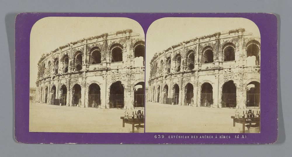 Exterieur van de Arena van Nîmes (1862 - 1876) by Jean Andrieu