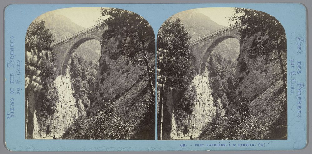 Gezicht op de Pont Napoléon (c. 1860 - c. 1880) by Ernest Eléonor Pierre Lamy