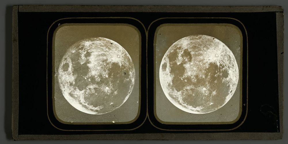 Maan gezien door sterrekijker (1880 - 1900) by Andries Jager