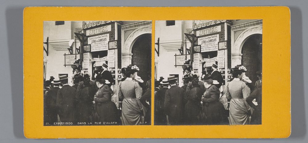 Nagebouwde straat uit Algiers op de Wereldtentoonstelling van 1900 (1900) by anonymous and Société Industrielle de…