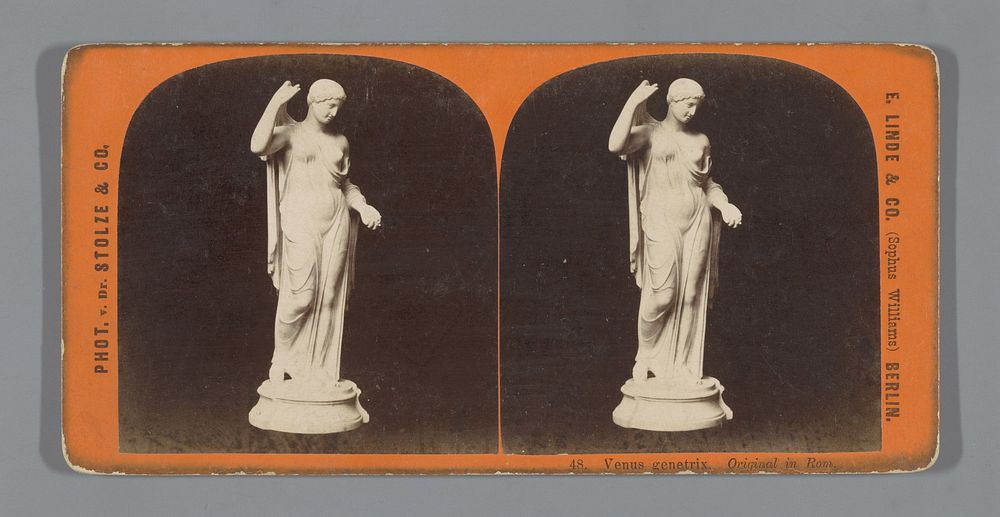 Sculptuur van Venus als moedergodin (c. 1855 - c. 1890) by Karl Heinrich Franz Stolze and Sophus Williams and E Linde and Co