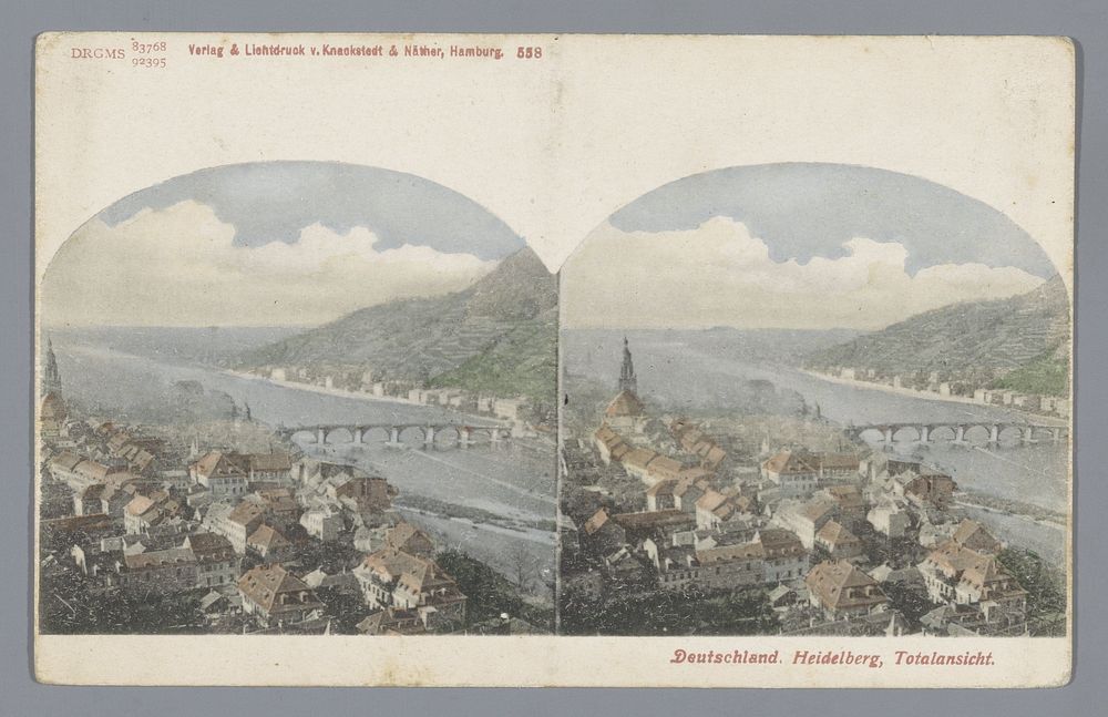 Gezicht op Heidelberg (1889 - 1905) by anonymous, Knackstedt and Näther and Knackstedt and Näther