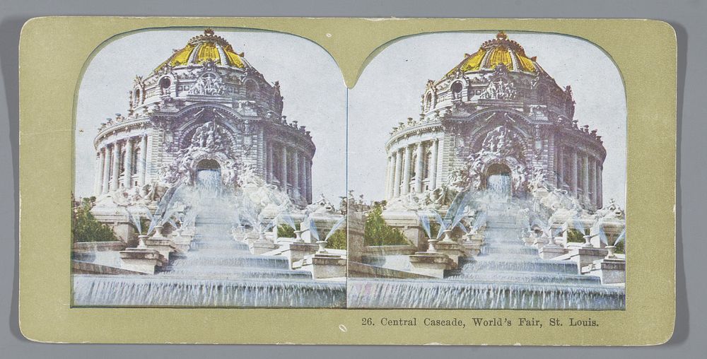 Kunstmatige waterval op de Wereldtentoonstelling van 1904 in Saint Louis (1904) by anonymous and anonymous