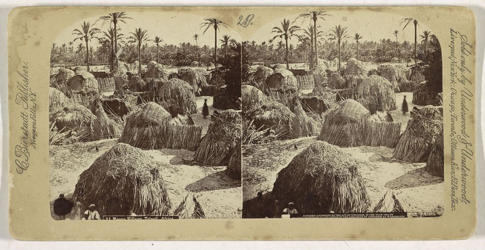 Dorp in Tripoli, Libië (1887 - 1903) by anonymous, Charles Bierstadt and Underwood and Underwood