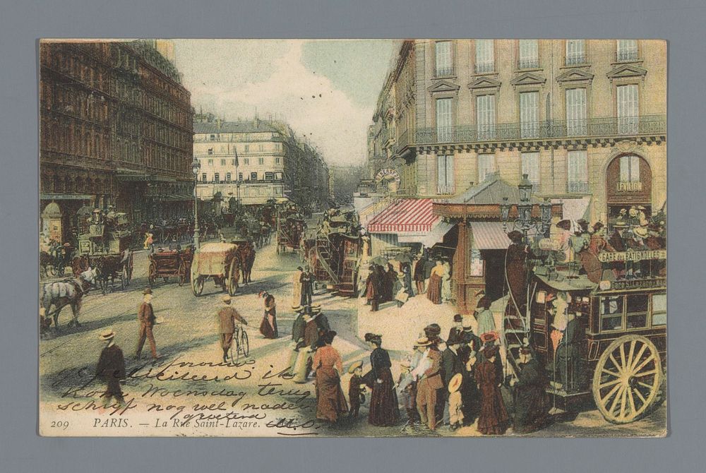 Paris. - La Rue Saint-Lazare (1905) by Léon and Lévy