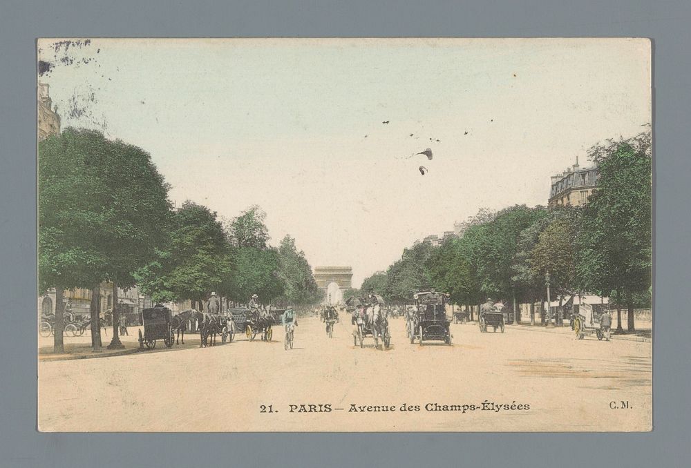 Paris - Avenue des Champs-Élysées (1906) by CM fotograaf and anonymous