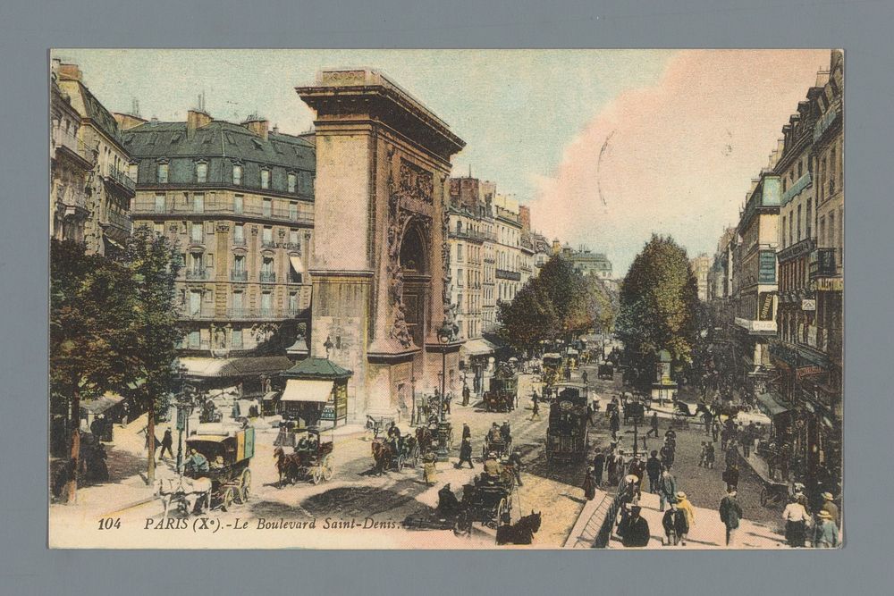 Paris (Xe). - Le Boulevard Saint-Denis (1912) by Léon and Lévy