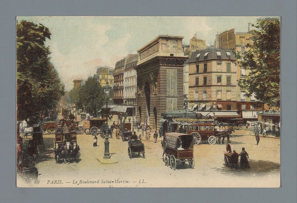 Paris. - Le Boulevard Saint-Martin (1908) by Léon and Lévy